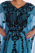 Ethnic Maxi Abaya Moroccan Islamic Phirozy Kaftan Beach Fancy Modern Floor Length Bell Sleeve For Women Dress