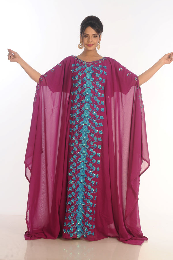SALE !! Moroccan Islamic Abaya Kaftan Beach Fancy Modern Floor Length Long Sleeve For Women Dress