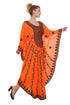 Orange Aarii Stone Work Georgette Islamic Style Beads Embedded Partywear Kaftan Long Gown Evening wear Dubai kaftan