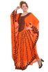 Orange Aarii Stone Work Georgette Islamic Style Beads Embedded Partywear Kaftan Long Gown Evening wear Dubai kaftan