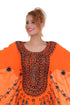 Orange Aarii Stone Work Georgette Islamic Style Beads Embedded Partywear Kaftan Long Gown Evening wear Dubai kaftan