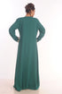 Sea Green Dubai Moroccan Kaftan Farasha Abaya Maxi Modern Fancy Floor Length Dress