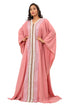 Sale!! Royal Pink Abaya Evening Moroccan Dubai Unique Kaftan Long Gown