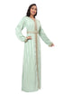 Sale sea Green Georgette Dubai Kaftan Wedding Bridesmaid African Abaya Gown Women Dress