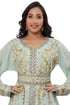 Sea Green Georgette Party Wear Kaftan