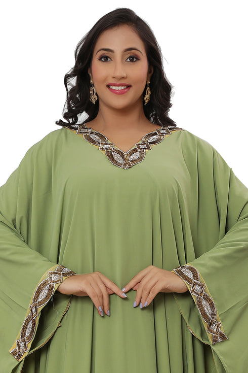 Sale Royal Abaya Fashion Sequin's Work Traditional Wedding Dubai Kaftan Dress