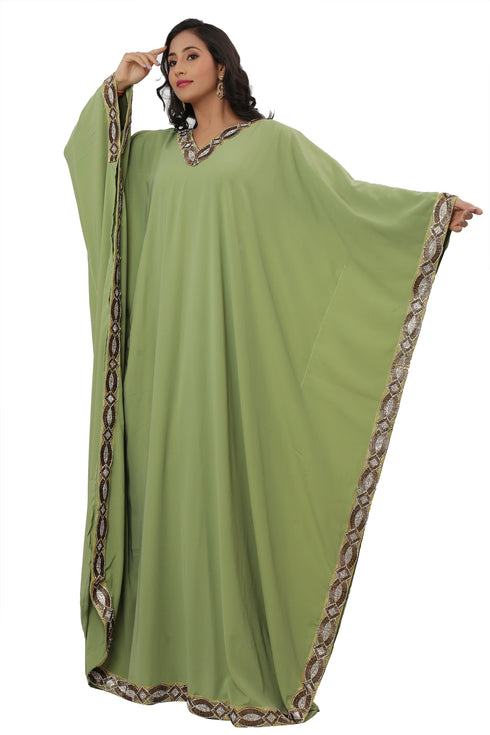 Sale Royal Abaya Fashion Sequin's Work Traditional Wedding Dubai Kaftan Dress