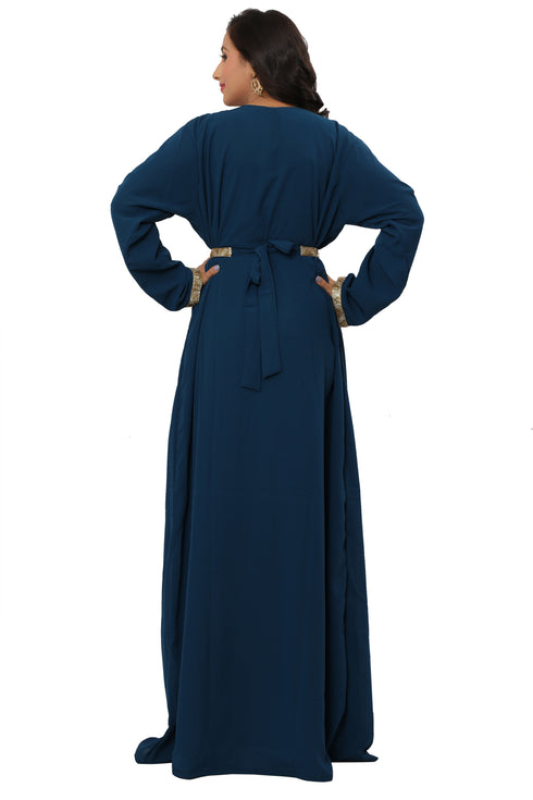 ale!! Royal Abaya Traditional Moroccan Dubai Kaftan Sequins Stone Work Party Wedding Women Dress