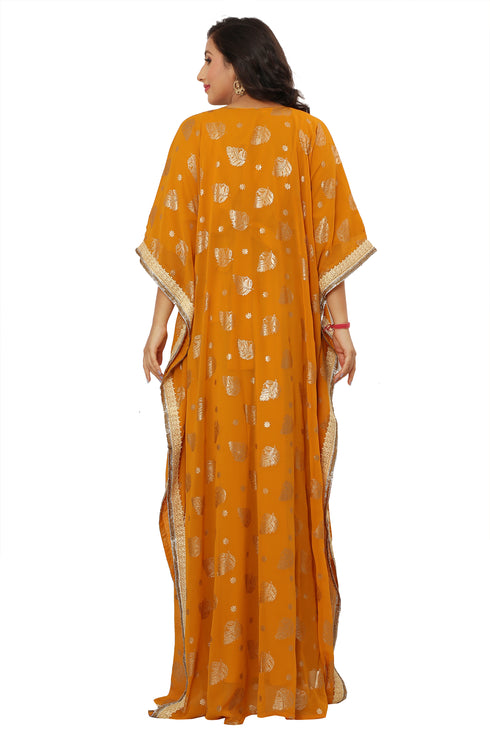 Royal Printed Fabric Dress Party Wear Dubai Crystal Stone Work Kaftan Islamic Abaya Very Gown