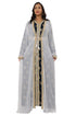 White Georgette Zari Work Kaftan Dress
