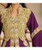 Wine georgette embroidered zari work islamic-kaftans