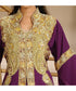 Wine georgette embroidered zari work islamic-kaftans