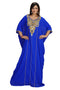 Royal Blue georgette embroidered zari work islamic kaftan