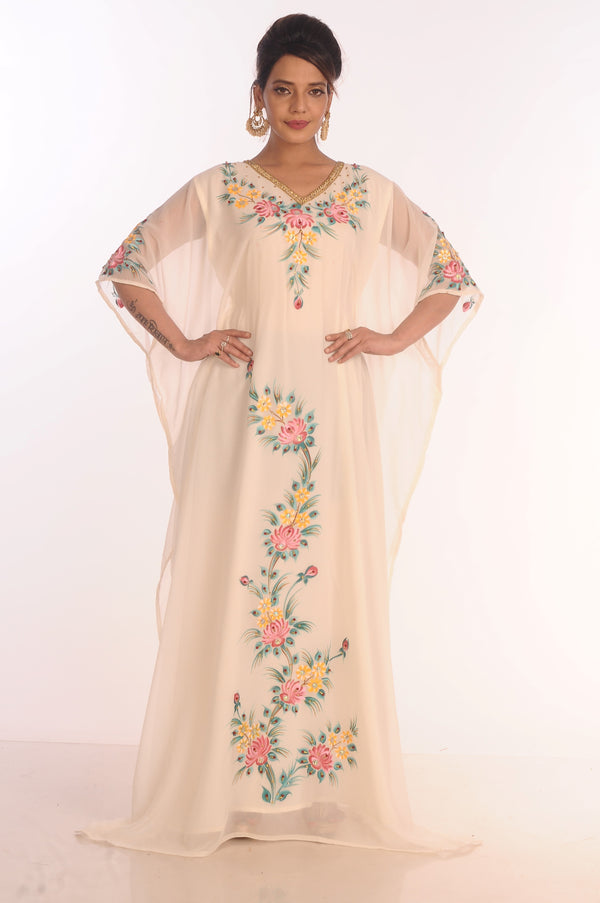 SALE !! Moroccan Islamic Kaftan Beach Fancy Modern Floor Length Bell Sleeve For Women Dress