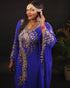 Royal Blue Kaftan Georgette Embroidered Work