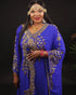 Royal Blue Kaftan Georgette Embroidered Work