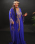 Royal Blue Kaftan Georgette Embroidered Work