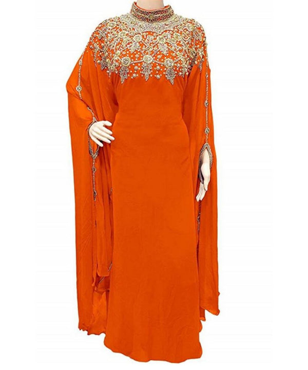 Orange Wedding Kaftan for Women