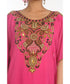 Pink Georgette Embroidered Kaftan