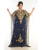 Grand Blue Moroccan Kaftan Gown with Heavy Zari and Stone Work | Luxury Wedding & Party Dress