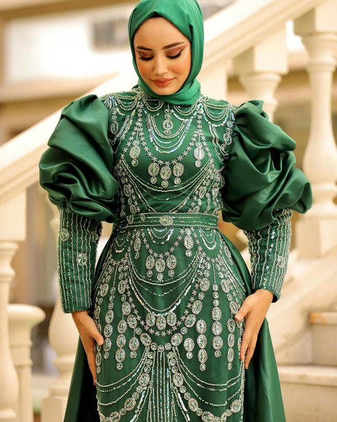 Green Nikaah Kaftan for Women