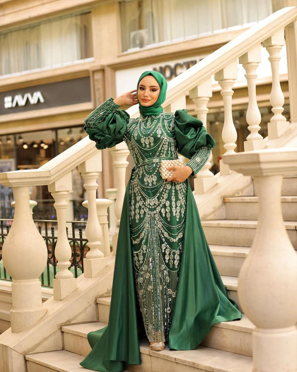 Green Nikaah Kaftan for Women