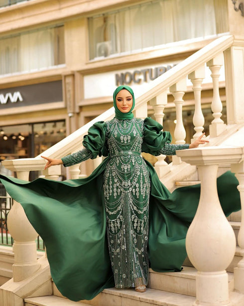 Green Nikaah Kaftan for Women