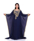 Navy-Blue Zari & Stone Gold Work stitched Georgette Designed Kaftan Party Wear