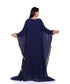 Navy-Blue Zari & Stone Gold Work stitched Georgette Designed Kaftan Party Wear