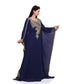 Navy-Blue Zari & Stone Gold Work stitched Georgette Designed Kaftan Party Wear