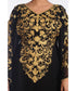 Black Georgette Embroidered Zari Work Islamic Kaftans