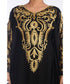 Black Georgette Embroidered Zari Work Islamic Kaftans