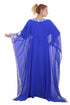 Royal Blue Aari Stone Work Georgette Islamic Style Beads Embedded Partywear Kaftan Long Gown Evening wear Dubai kaftan