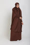 Brown Crepe Plain Jibab