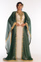 Green Georgette Kaftan with Zari Work