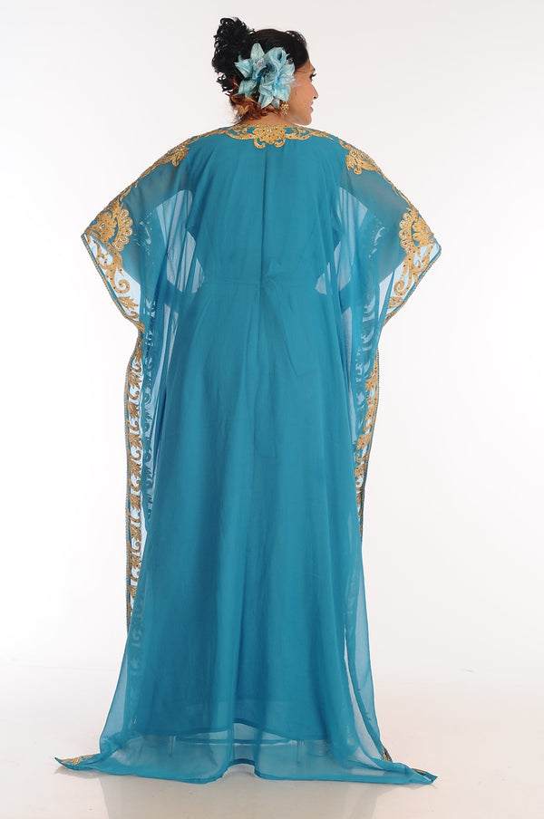 Phirozy Georgette Kaftan With Zari Work