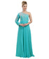 turquoise georgette embroidered zari work fustan