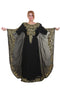 Black Aari Stone Work Georgette Islamic Style Beads Embedded Partywear Kaftan Long Gown Evening wear Dubai kaftan