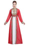Georgette red embroidered stone work jacket and belt