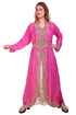 Rani & White Zari Stone Work Georgette Islamic Style Beads Embedded Partywear Kaftan Long Gown Evening wear Dubai kaftan