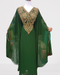 Green Georgette Stone Work Embroidered Kaftan Dress