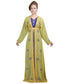 yellow georgette embroidered zari work islamic-kaftans