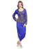royal blue satin embroidered zari work islamic kaftans