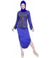 royal blue georgette embroidered zari work islamic kaftans