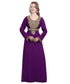 Purple georgette embroidered zari work islamic-kaftans