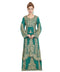 green georgette embroidered zari work islamic-kaftans