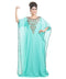 green georgette embroidered zari work islamic kaftans