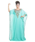 green georgette embroidered zari work islamic kaftans