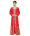 Red georgette embroidered zari work islamic kaftans