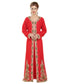 Red georgette embroidered zari work islamic kaftans